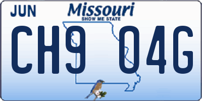 MO license plate CH9O4G
