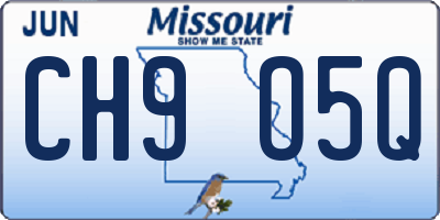 MO license plate CH9O5Q