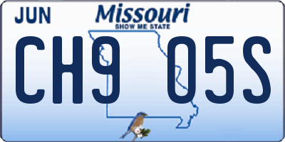 MO license plate CH9O5S