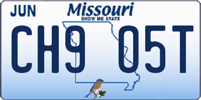 MO license plate CH9O5T