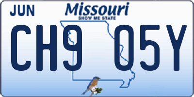 MO license plate CH9O5Y