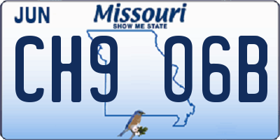 MO license plate CH9O6B