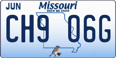 MO license plate CH9O6G
