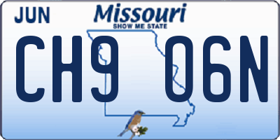 MO license plate CH9O6N