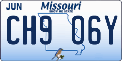 MO license plate CH9O6Y