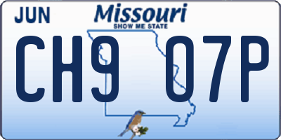 MO license plate CH9O7P