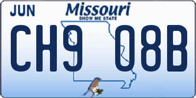 MO license plate CH9O8B