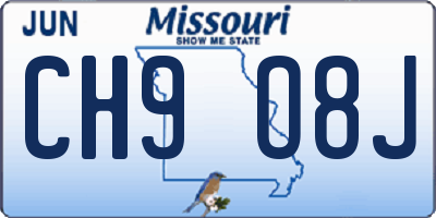 MO license plate CH9O8J