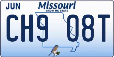 MO license plate CH9O8T