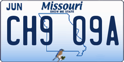 MO license plate CH9O9A
