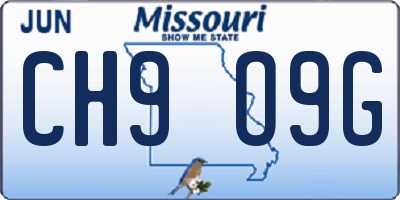 MO license plate CH9O9G