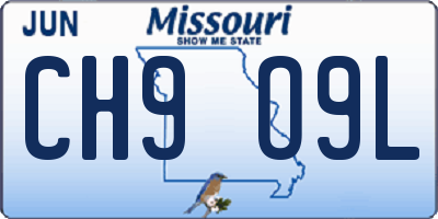 MO license plate CH9O9L