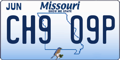 MO license plate CH9O9P