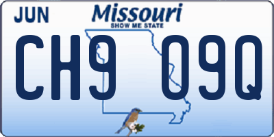 MO license plate CH9O9Q