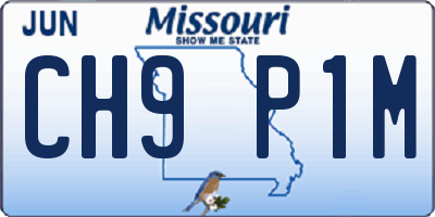 MO license plate CH9P1M