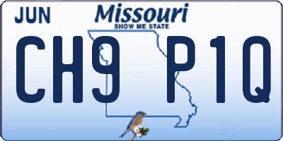 MO license plate CH9P1Q