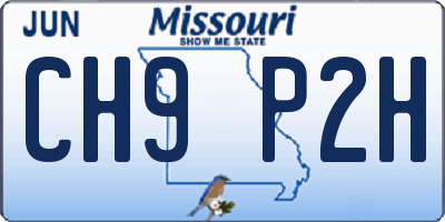 MO license plate CH9P2H