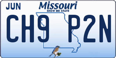 MO license plate CH9P2N