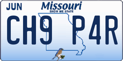MO license plate CH9P4R