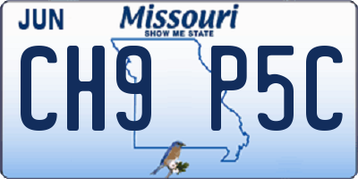 MO license plate CH9P5C