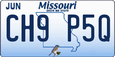 MO license plate CH9P5Q