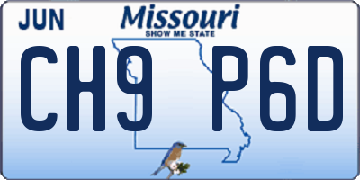 MO license plate CH9P6D