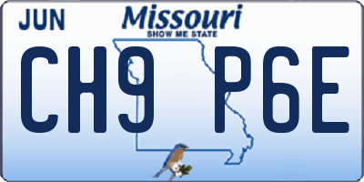 MO license plate CH9P6E