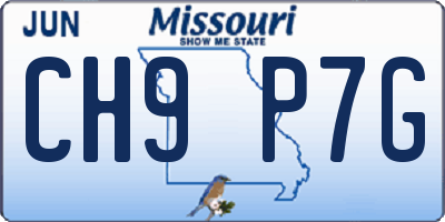 MO license plate CH9P7G