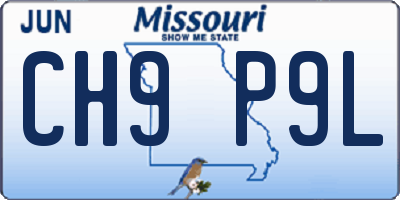 MO license plate CH9P9L