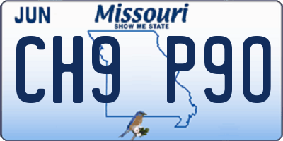 MO license plate CH9P9O