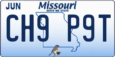 MO license plate CH9P9T