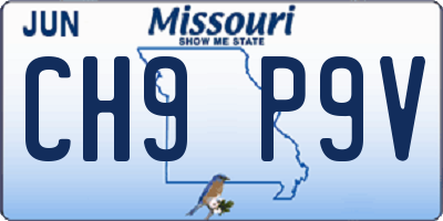 MO license plate CH9P9V