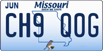 MO license plate CH9Q0G