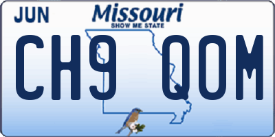 MO license plate CH9Q0M