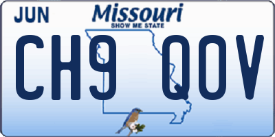 MO license plate CH9Q0V