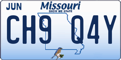 MO license plate CH9Q4Y