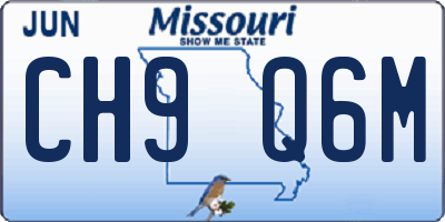 MO license plate CH9Q6M