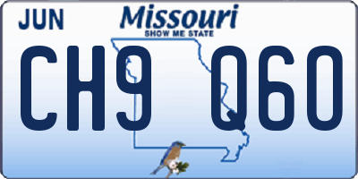 MO license plate CH9Q6O