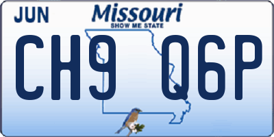 MO license plate CH9Q6P
