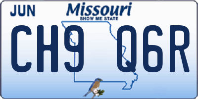 MO license plate CH9Q6R