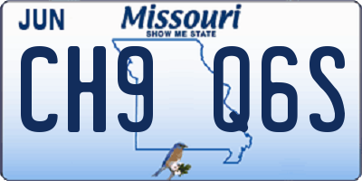 MO license plate CH9Q6S