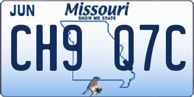 MO license plate CH9Q7C
