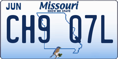 MO license plate CH9Q7L