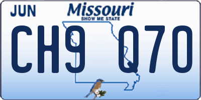 MO license plate CH9Q7O