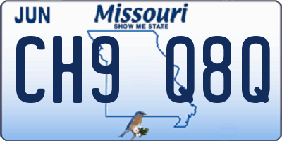 MO license plate CH9Q8Q