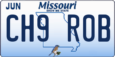 MO license plate CH9R0B