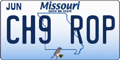 MO license plate CH9R0P