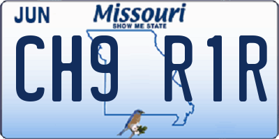MO license plate CH9R1R