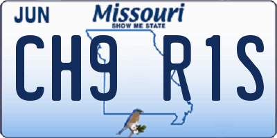 MO license plate CH9R1S