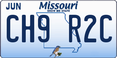 MO license plate CH9R2C